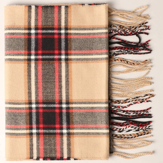 MULTI CASHMERE FEEL PLAID PATTERN