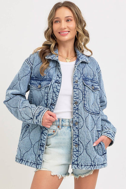 QUILTED DENIM JACKET