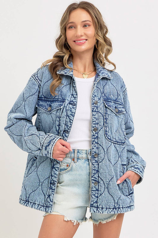 QUILTED DENIM JACKET