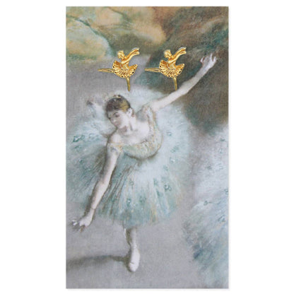 ZAD - Ballerina Fine Art Gold Post Earrings