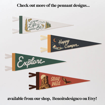 Benoit's Design Co. - A Little Dirt Never Hurt Felt Pennant: Mini Pennant