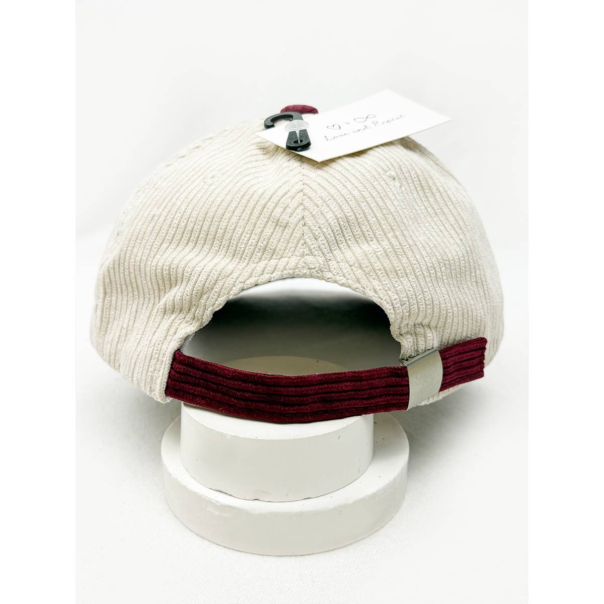 Love and Repeat - MAMA Embroidered Two Tone Corduroy Baseball Cap: BROWN / ONE(6)