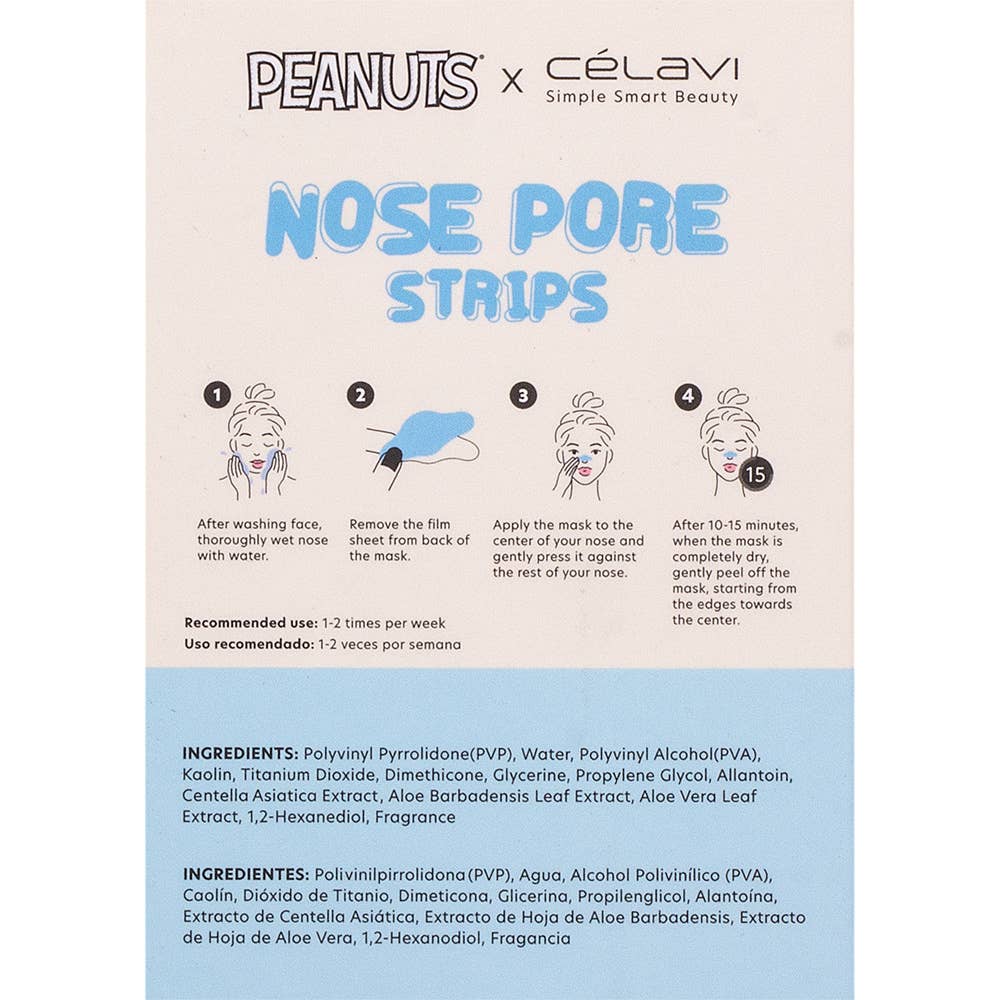 CELAVI X PEANUTS NOSE PORE 6 STRIPS