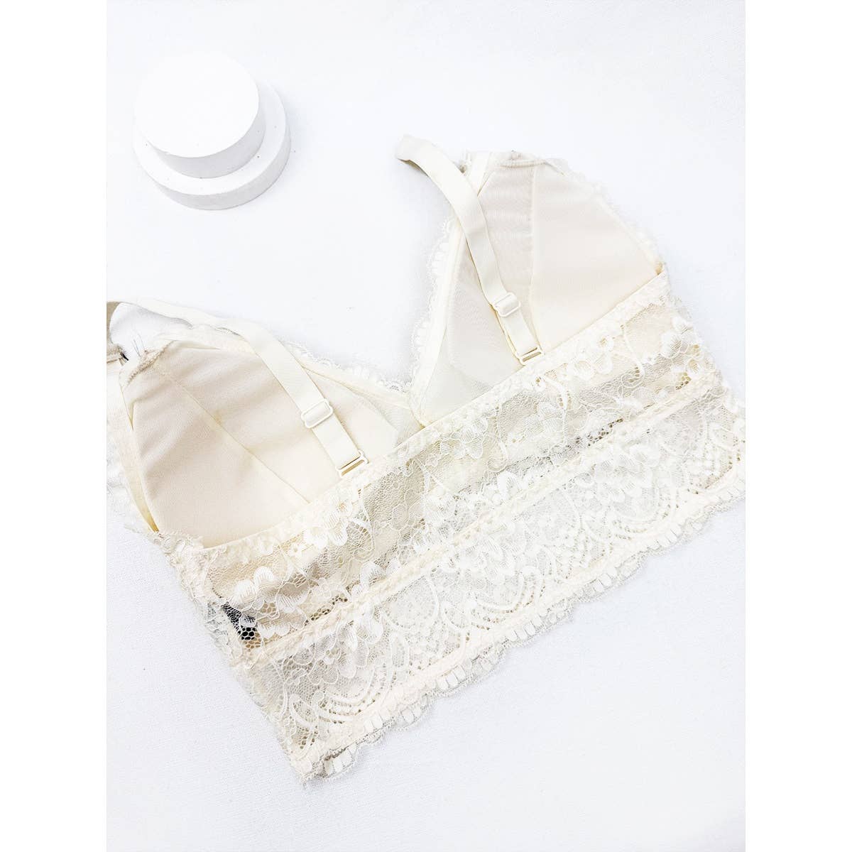 Love and Repeat - Floral Lace Bralette with Adjustable Straps : BLACK / S-M-L-XL(1-2-2-1)