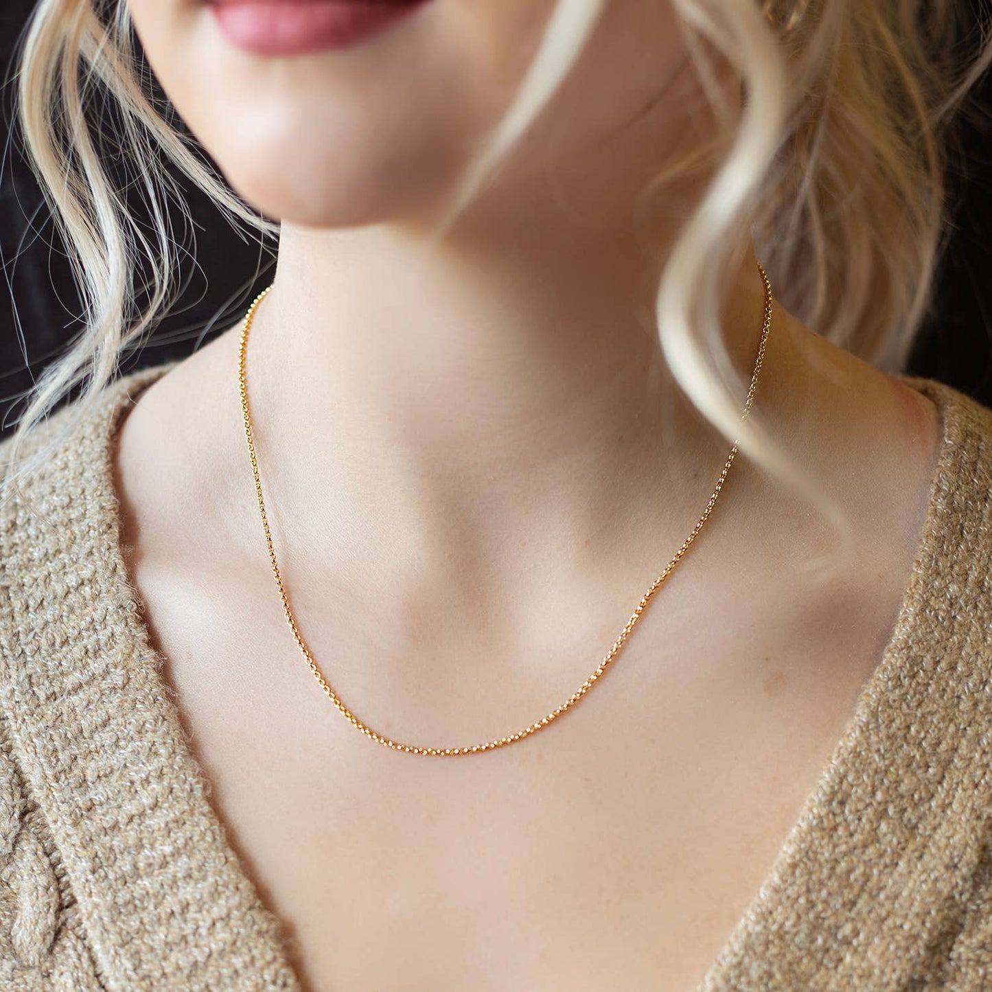 GILDED NECKLACE - CABLE 18"