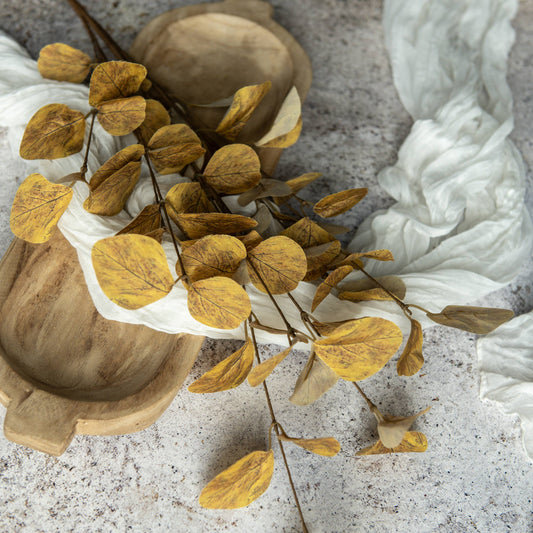 Ragon House - 34.5" YELLOW EUCALYPTUS LEAF SPRAY