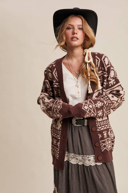 FAIR ISLE KNIT CARIDGAN