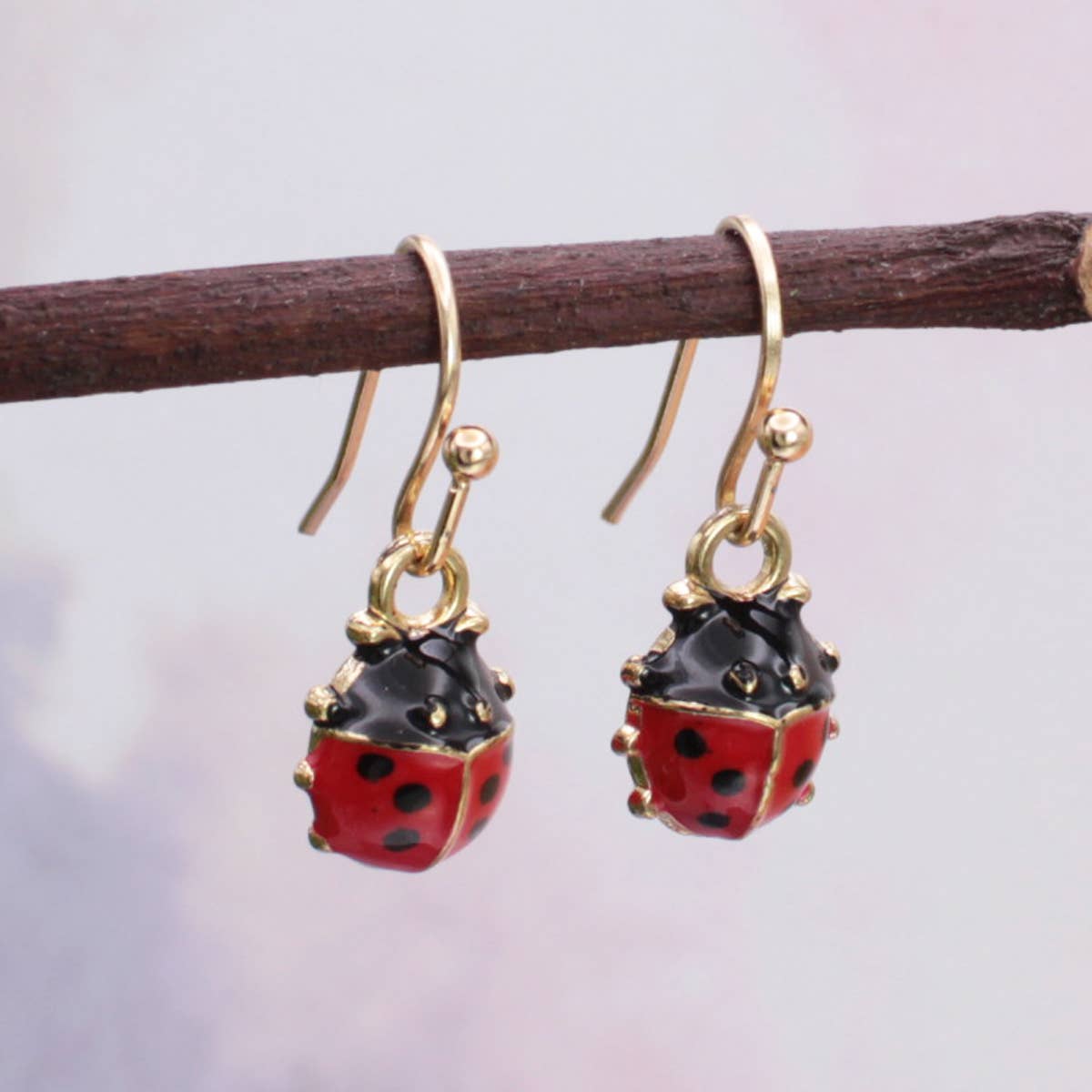 ZAD - Make a Wish Ladybug Earrings