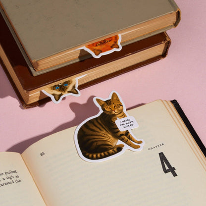Chronicle Books - Brass Monkey Moody Cats Magnetic Bookmark Set