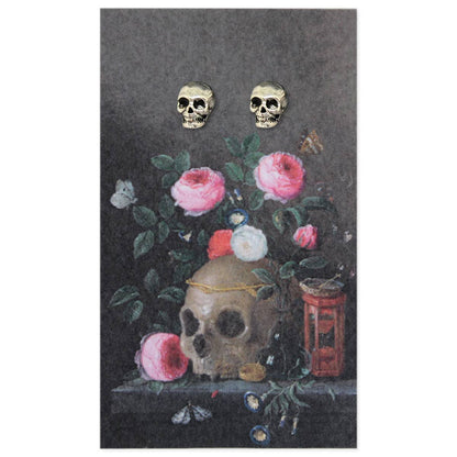 SILVER SKULL FINE ART EARRINGS