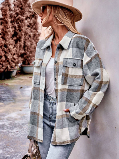 OVERSIZE PLAID JACKET