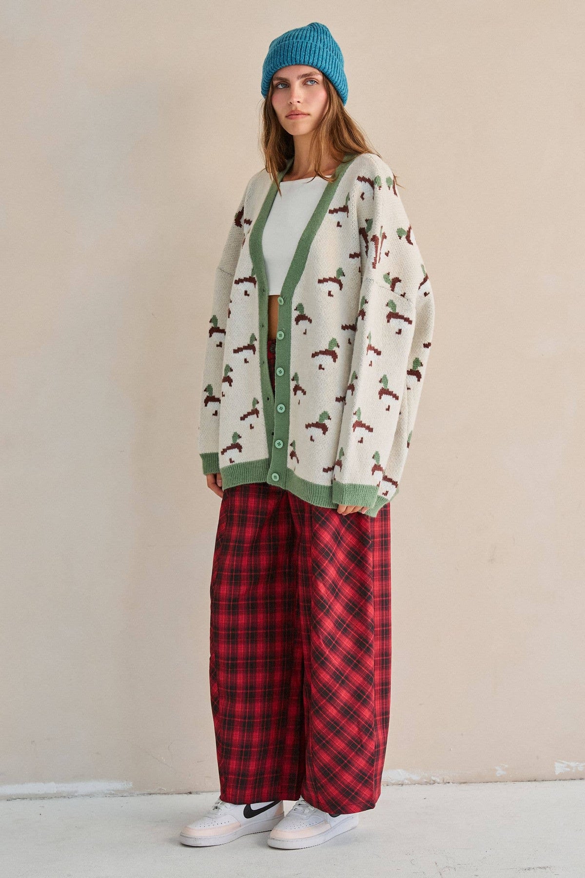 PLAYFUL DUCK KNIT CARDIGAN