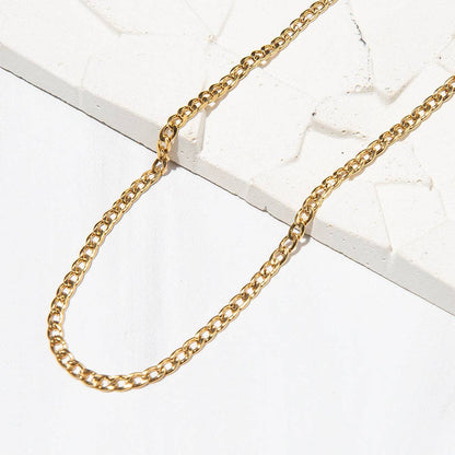 Lenny & Eva - Gilded Gold Chain Necklaces | CLEARANCE: Herringbone | 24"
