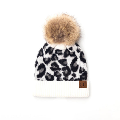 Aili's Corner - C.C® Leopard Beanie: Mocha