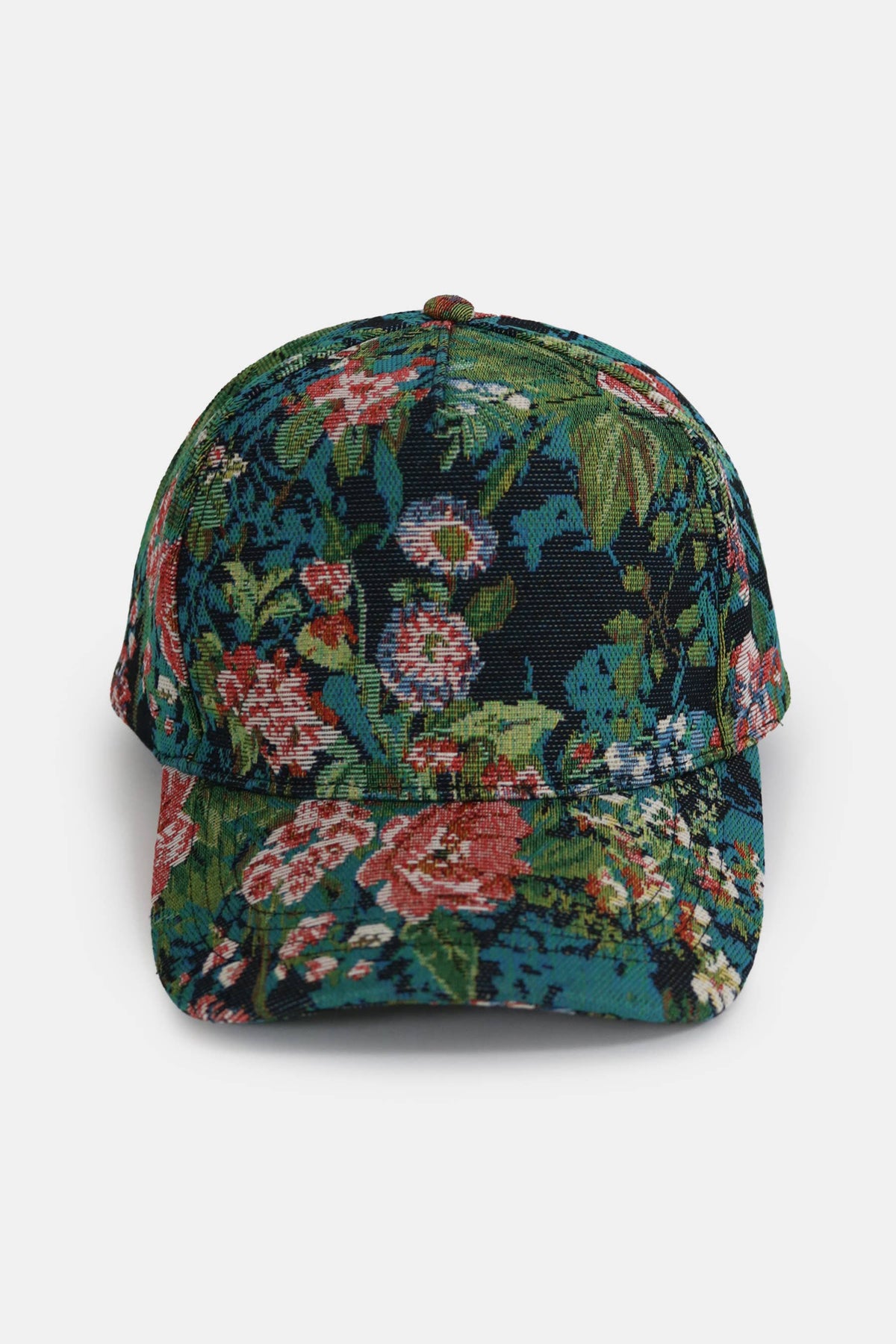 David And Young - Floral Print in Brocade 5 Panel Baseball Cap: Mauve