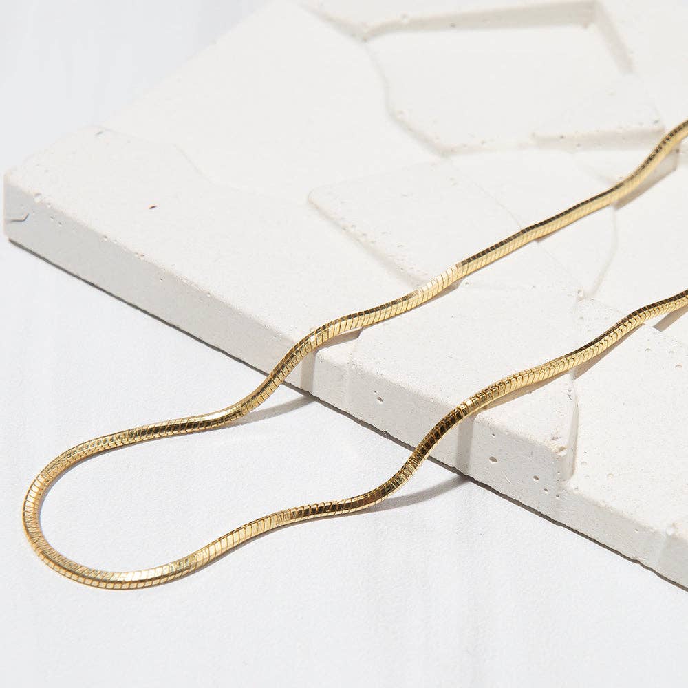 Lenny & Eva - Gilded Gold Chain Necklaces | CLEARANCE: Snake | 19"