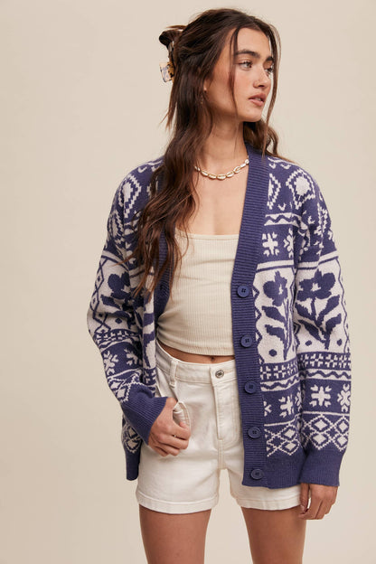 FAIR ISLE KNIT CARIDGAN