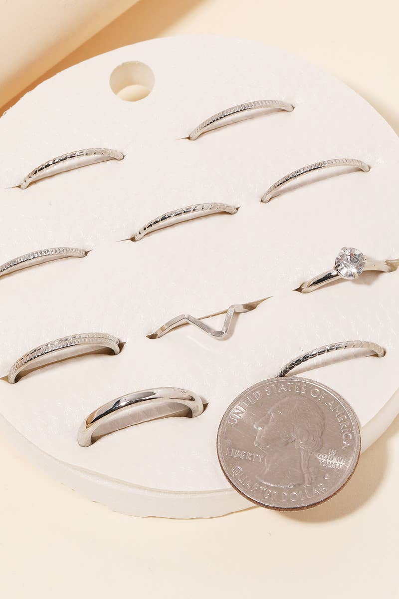 Assorted Multi Piece Dainty Ring Set