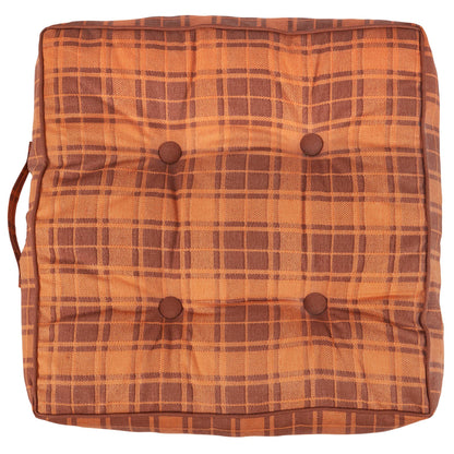 Primitives by Kathy - Orange Tartan Floor Pillow
