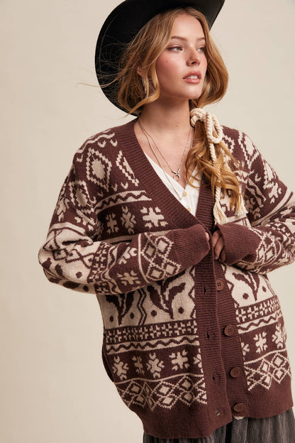 FAIR ISLE KNIT CARIDGAN