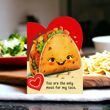 Bad Betty Greeting Co. - You Are the Only Meat for My Taco - Funny Valentine's Card