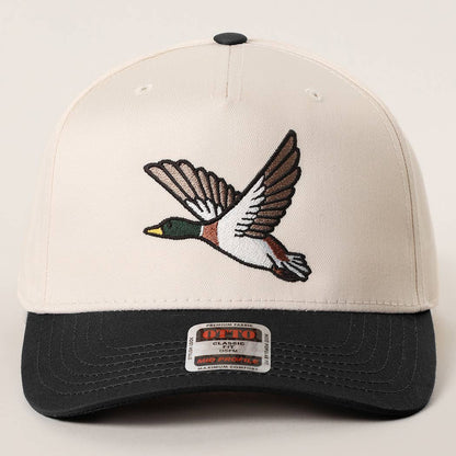 FLYING MALLARD GRAPHIC EMBROIDERED TRUCKER HAT