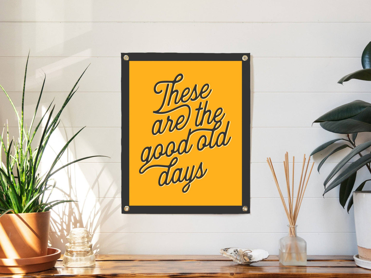 Benoit's Design Co. - These Are The Good Old Days Felt Banner: Good Old Days Bold