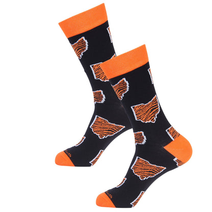 Barrel Down South - Bengal OH Stripe Shape Socks