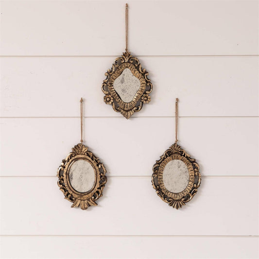 Audrey's Home & Gift - Mini Antiqued Mirrors (Pk/03 Ast)