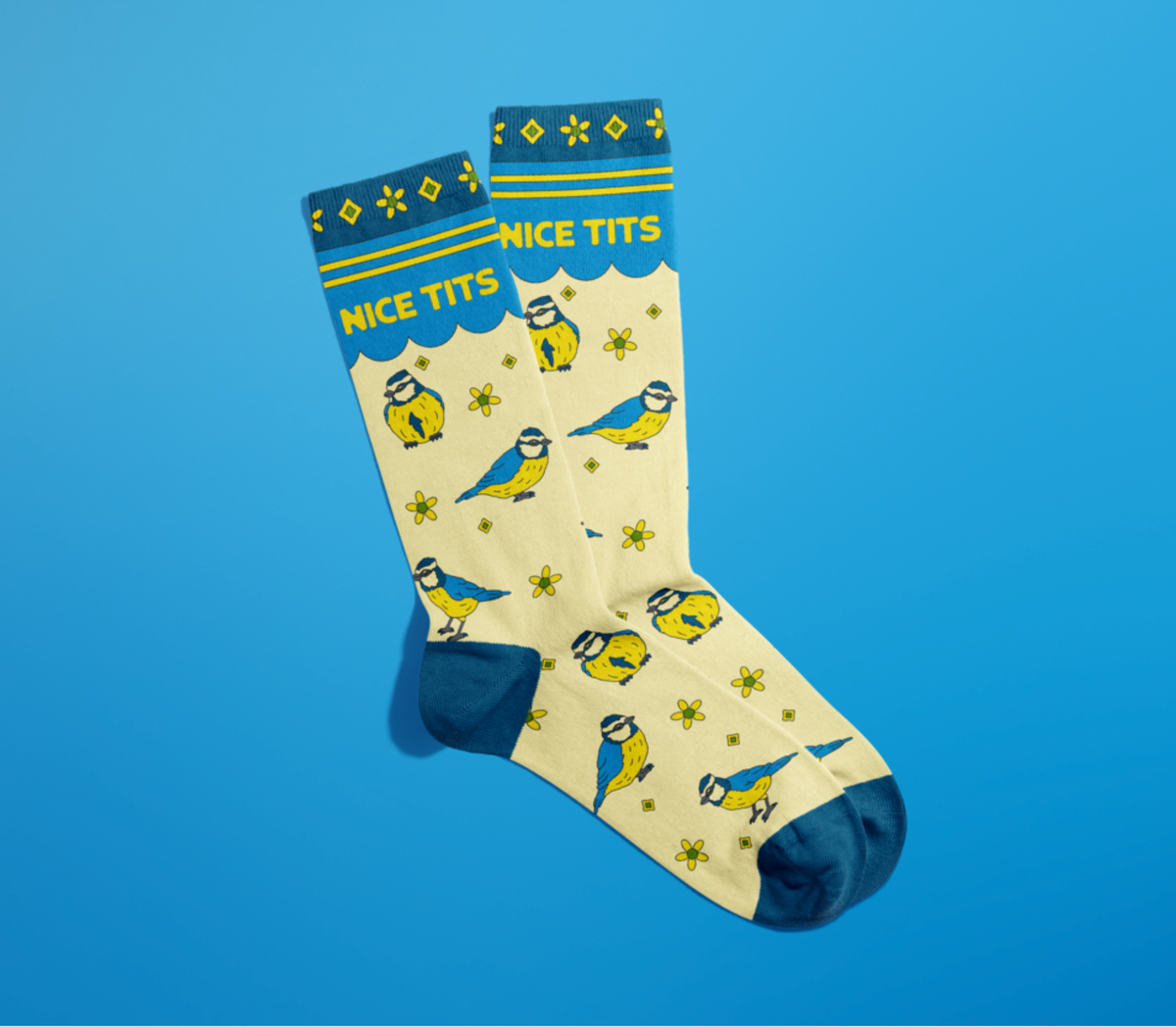 FUN CLUB - Nice Tits Socks (funny gifts, novelty socks, bird lovers)