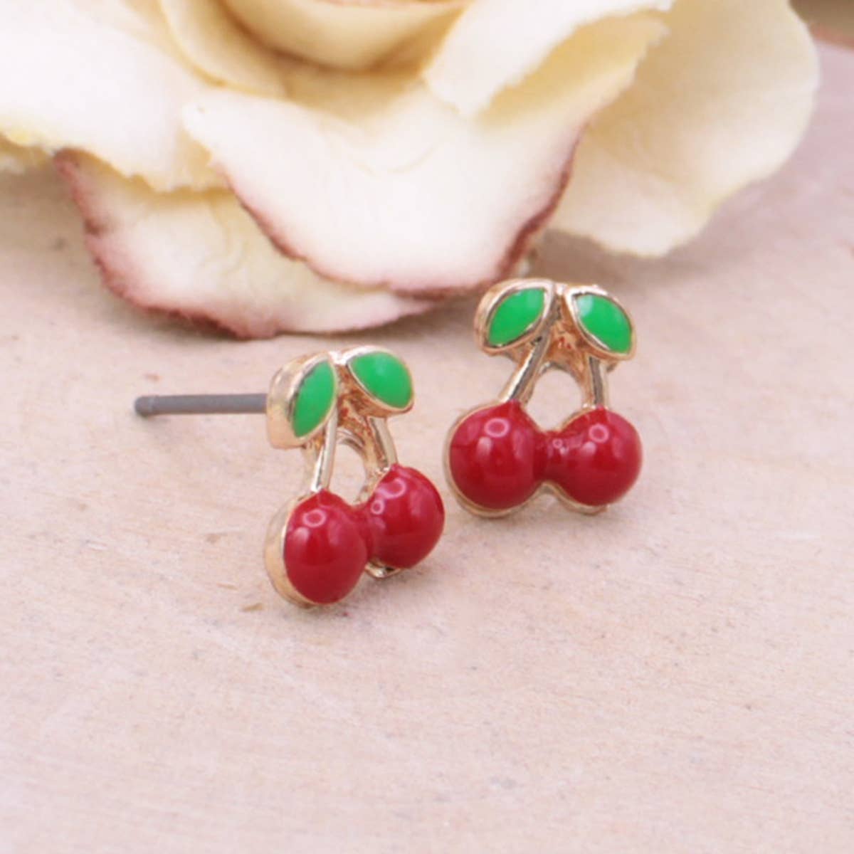 LOVELY DAY FOR A PICNIC CHERRY EARRINGS