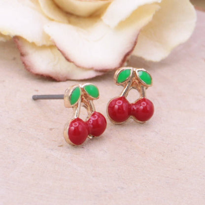 LOVELY DAY FOR A PICNIC CHERRY EARRINGS