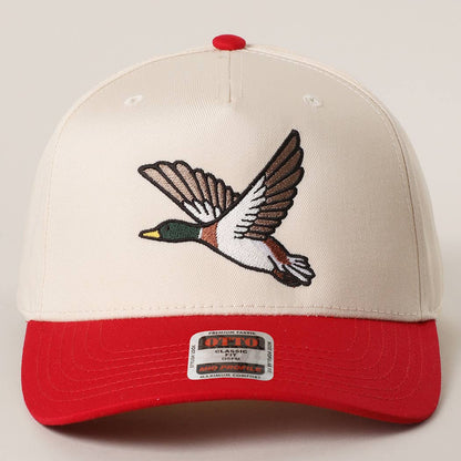 FLYING MALLARD GRAPHIC EMBROIDERED TRUCKER HAT
