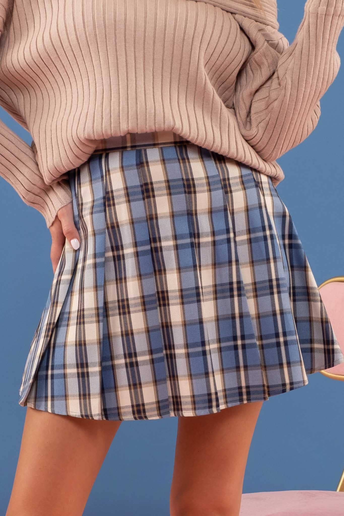 PLAID MINI SKIRT