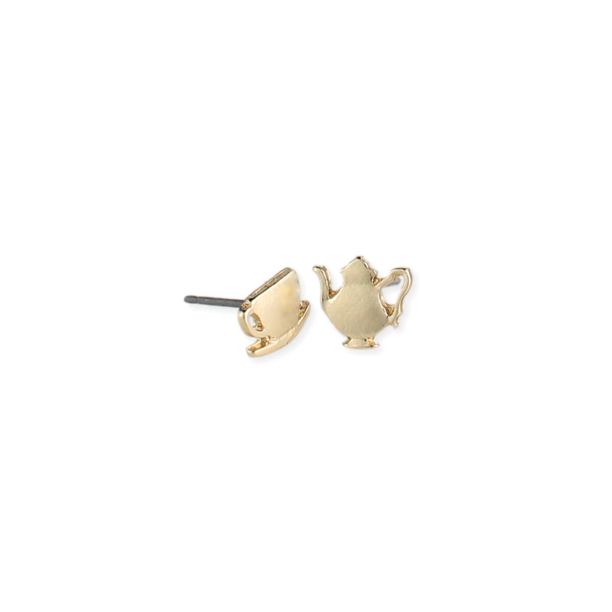 CUP OF TEA FINE ART GOLD EARRINGS
