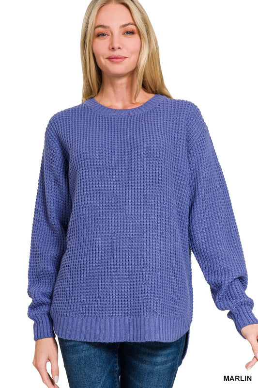 LORALIE WAFFLE SWEATER (3 COLORS)
