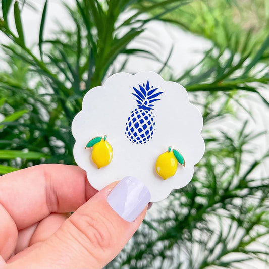 LEMON STUD EARRINGS