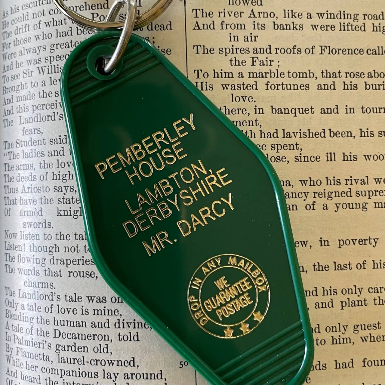 Motel Key Fob - Pemberley House (Pride and Prejudice)