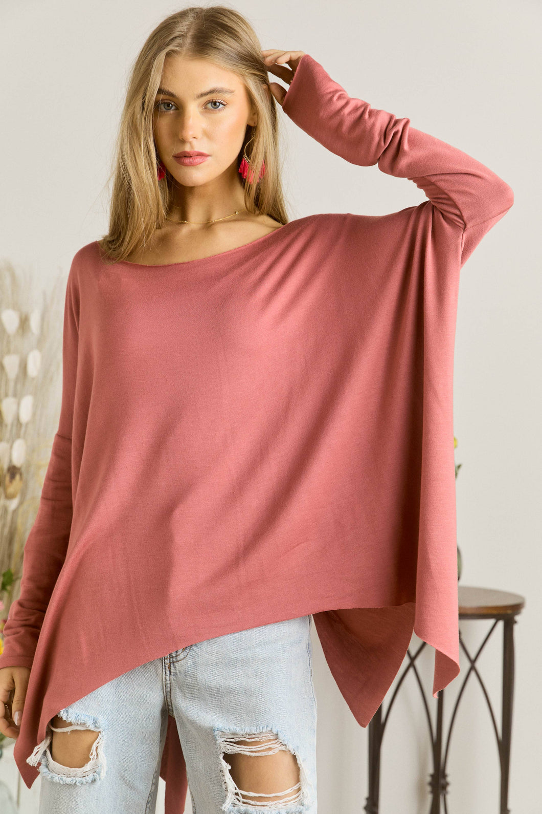 BOAT NECK FLARE TOP