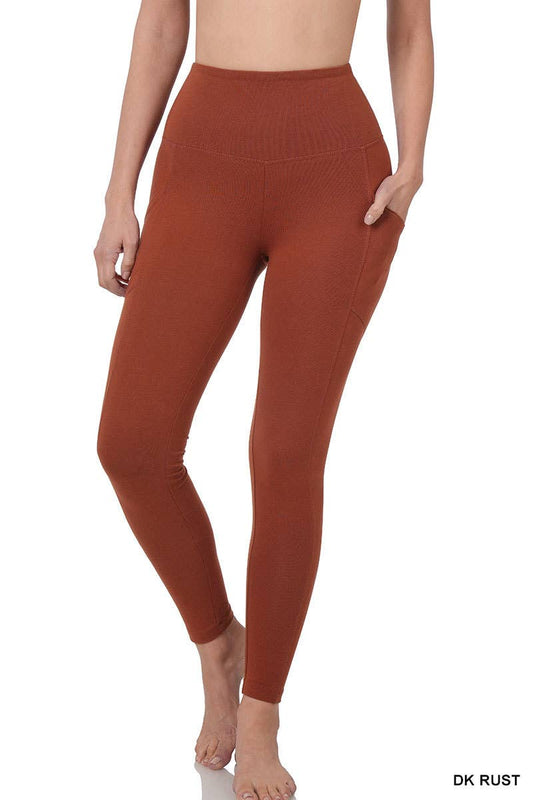 CLAIRE RUST POCKET LEGGINGS