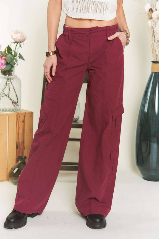 LOW-RISE CARGO PANTS