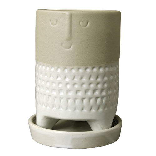 Happy Face Ceramic Planter Small