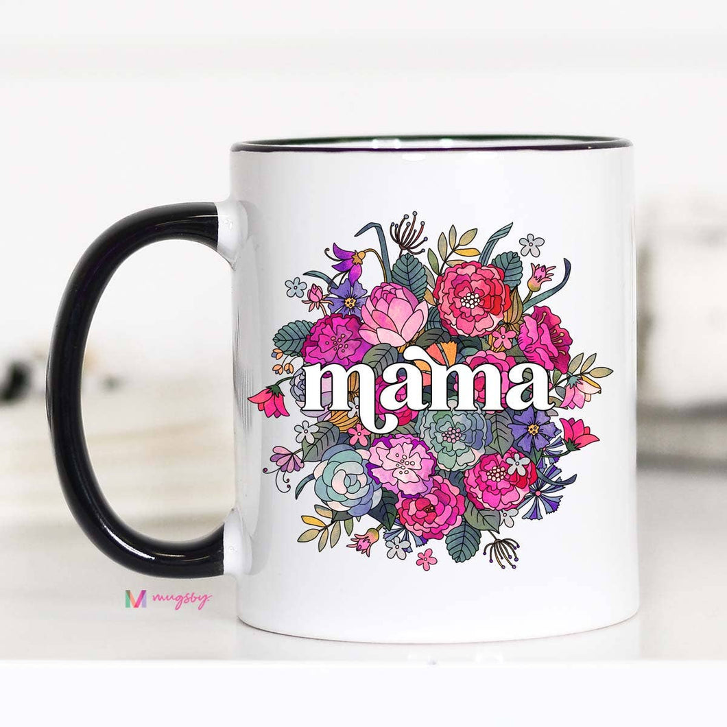 Mugsby - Mama Floral Mother's Day Mug, Mom Mug