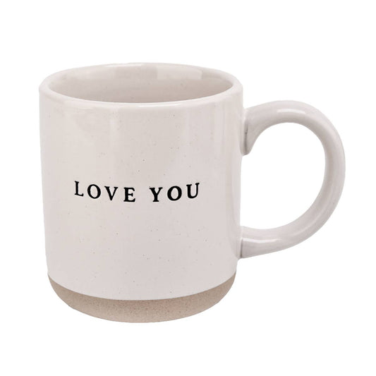 Love You - Cream Stoneware Coffee Mug