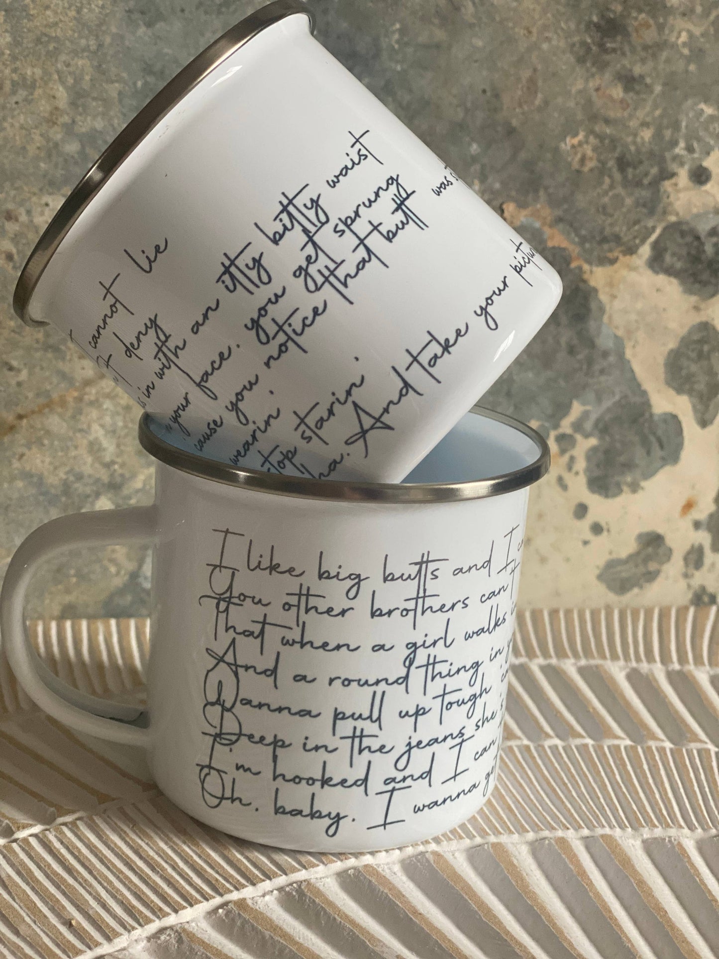 “Baby Got Back” Lyrics Metal Mug