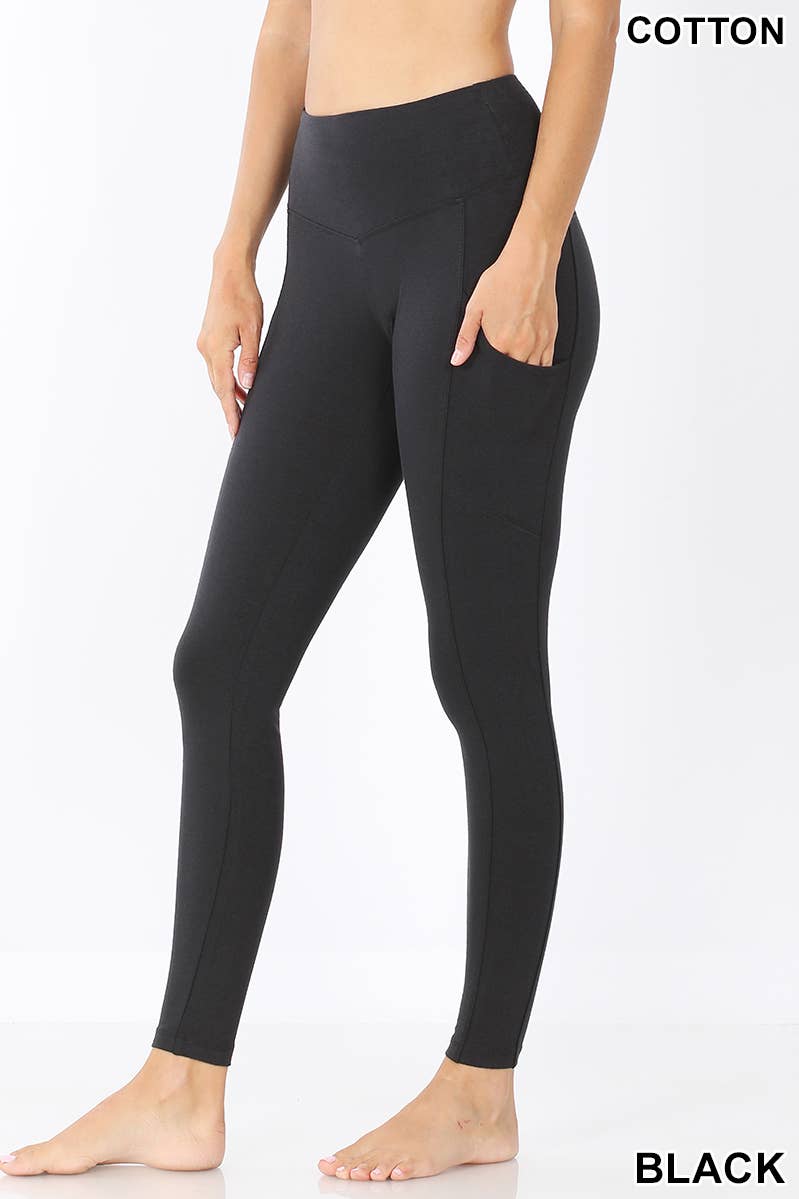 ALYSSA BLACK POCKET LEGGINGS