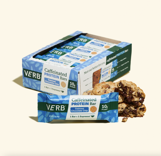 Verb Energy - Caffeinated Protein Bar, Oatmeal Chocolate Chip