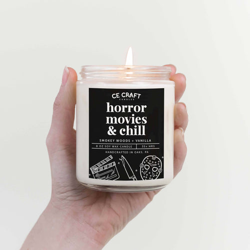 CE Craft Co - Horror Movies and Chill Scented Candle