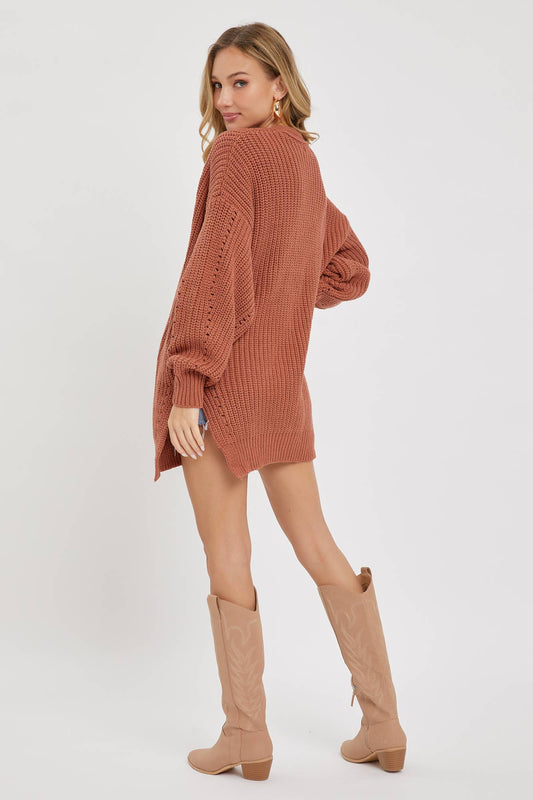 COPPER SLOUCHY CARDI