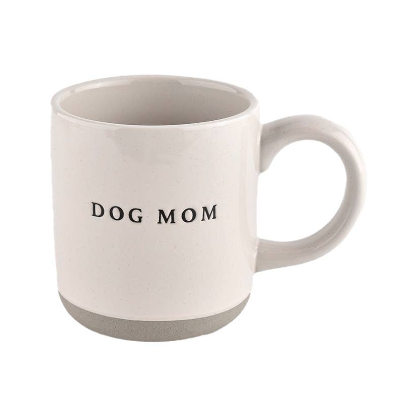 Dog Mom - Cream Stoneware Coffee Mug